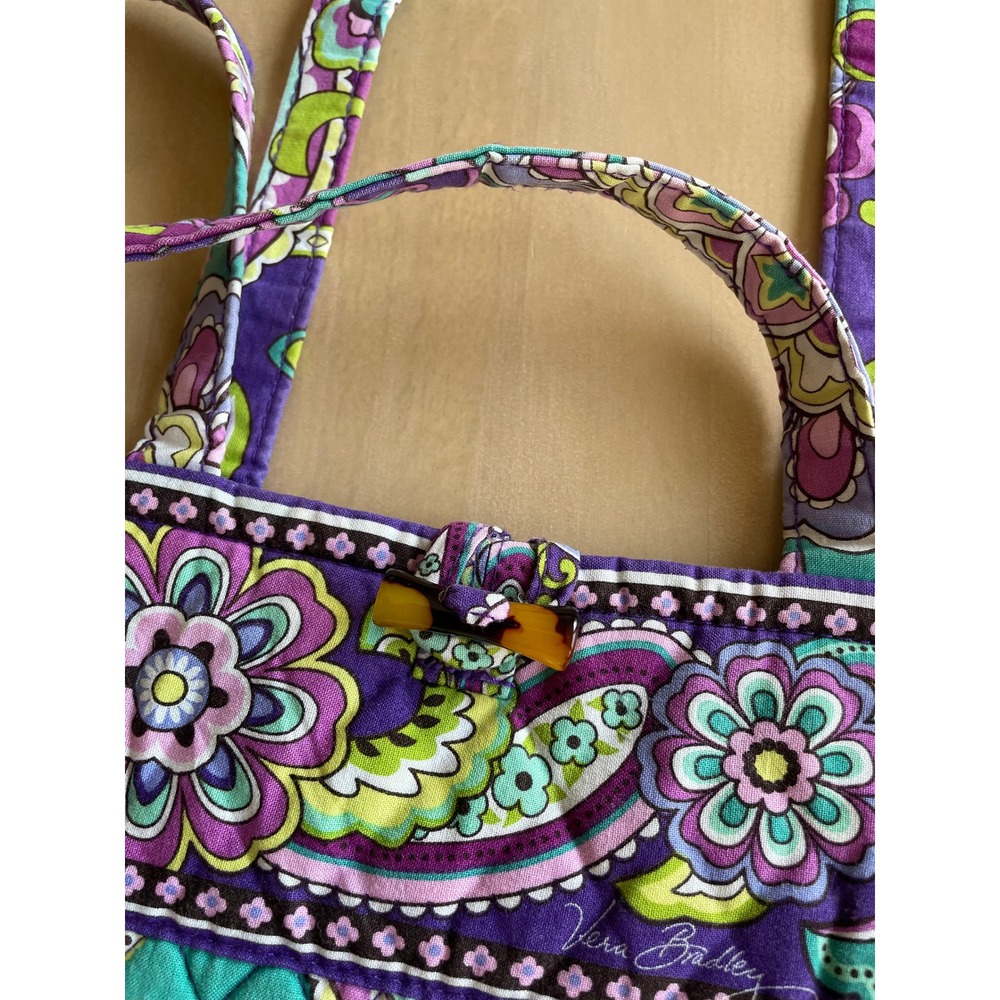 Vera Bradley Retired Heather Paisley Quilted Y2K‎ Shoulder Tote Bag - Picture 6 of 12